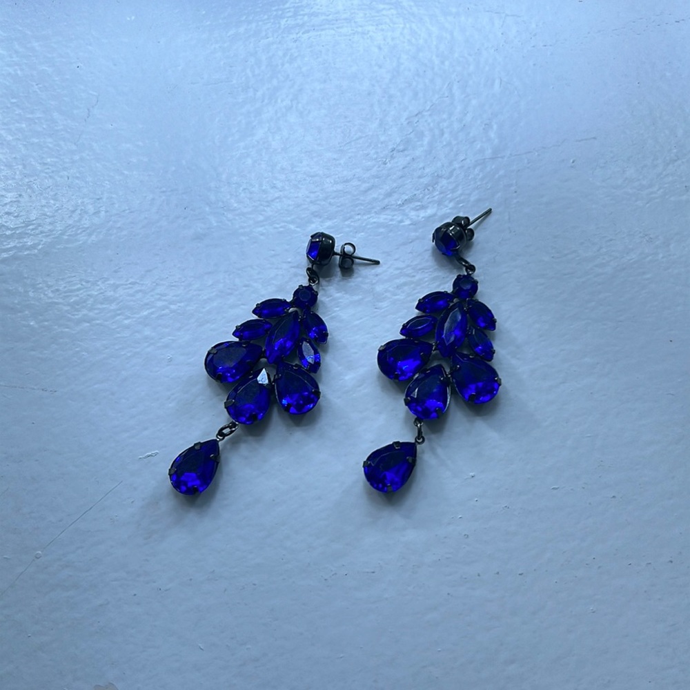 Blue Crystal Earrings